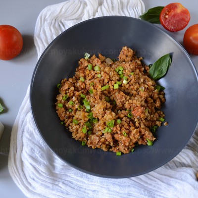 Гречка по-купечески. Гречка с фаршем на сковороде.