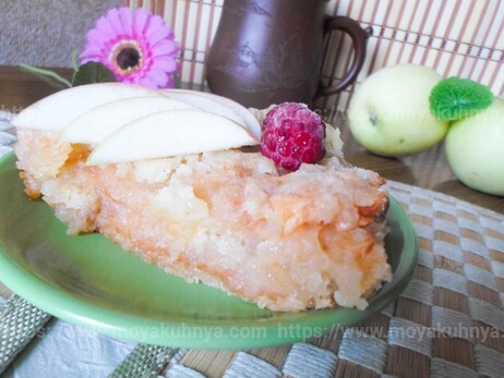 насыпной пирог с яблоками рецепт в мультиварке