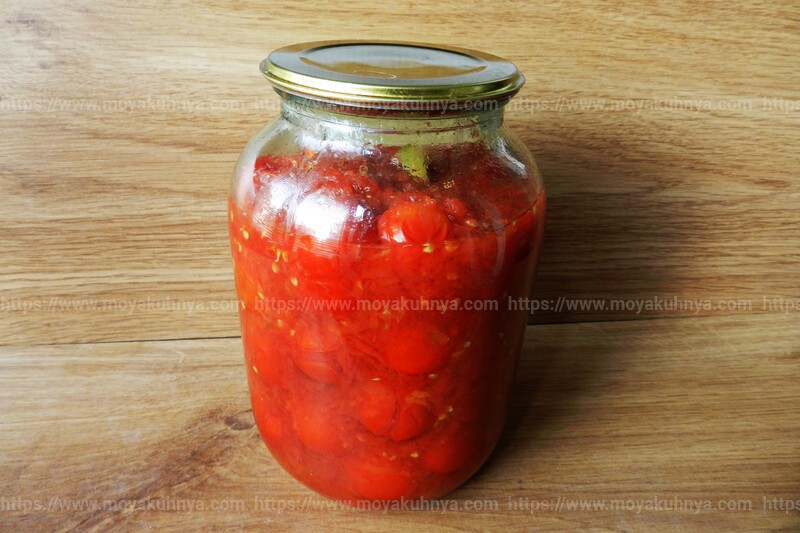 помидоры в томатном соке с стерилизацией