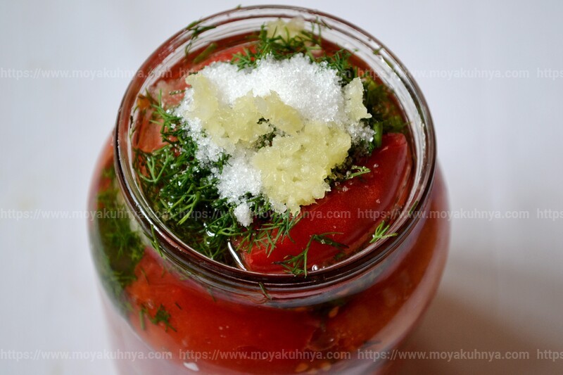 салат из помидоров с чесноком на зиму