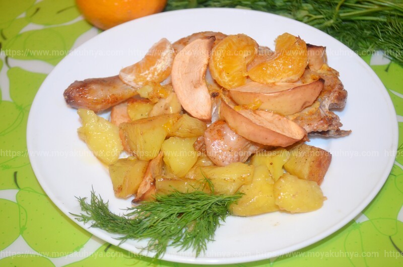 картошка с курицей в духовке рецепт фото