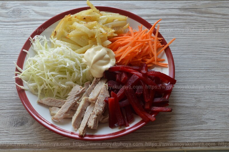 вкусные салаты из свинины рецепты	