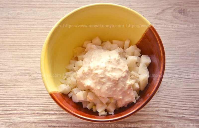 приготовление салата картофельного