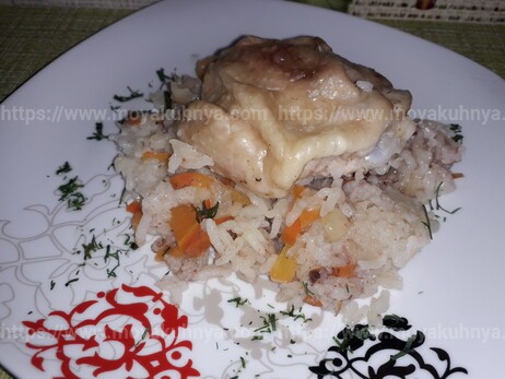 рис с курицей в духовке фото